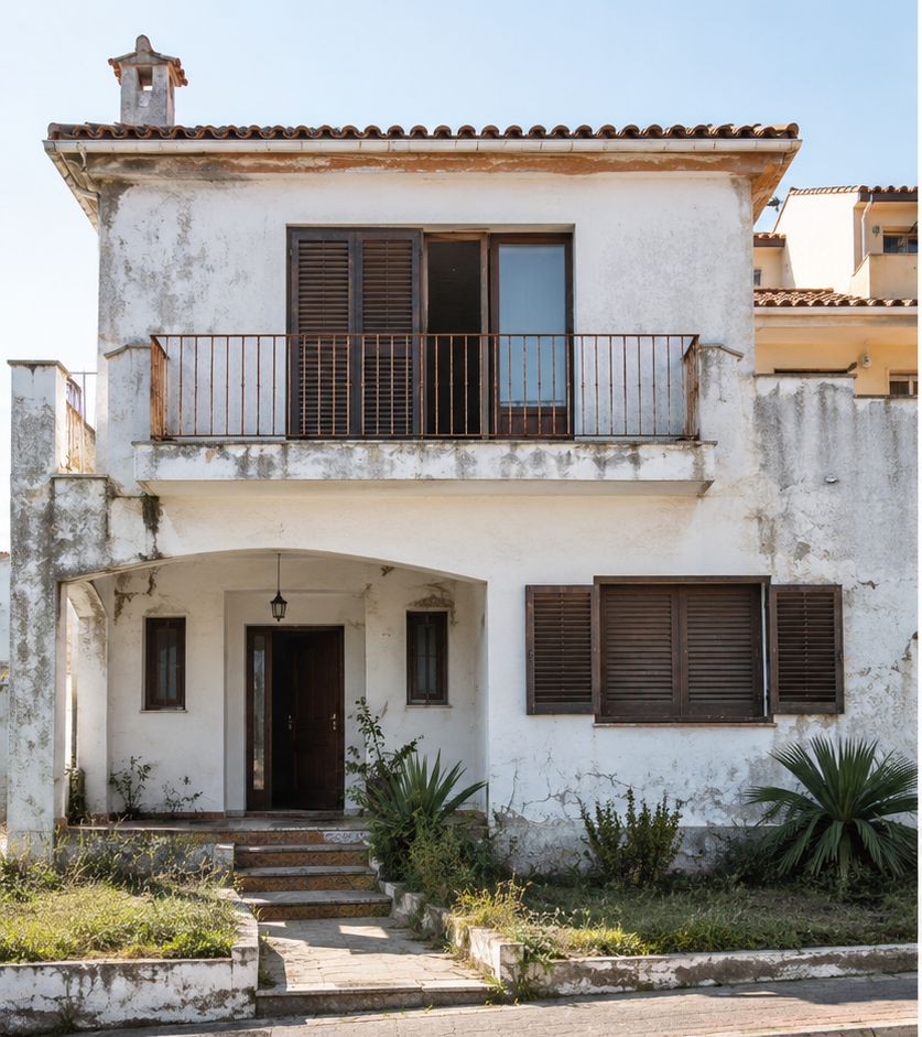 Fachada antes de la rehabilitación